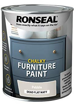 Ronseal RSLCFPP750 750 ml Chalky Furniture Paint - Pebble
