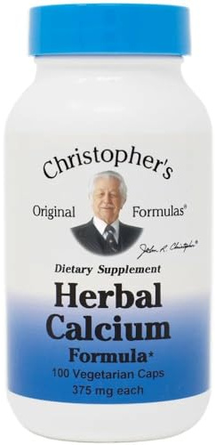 Christopher's Original Formulas Herbal Calcium, Natural Bone Support, 100 Caps, Pack of 1