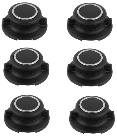 Deckelknopf 6 er Set mit Entlüftung bis 260° C hitzebeständig