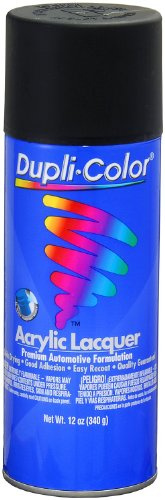 Dupli-Color (EDAL16077-6 PK) Flat Black Premium Lacquer - 12 oz. Aerosol, (Case of 6)