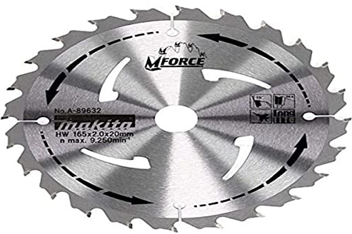 Makita A-89632 HM Kreissägeblatt M-Force 165mm Durchmesser 24 Zähne mit Abweiserstegen
