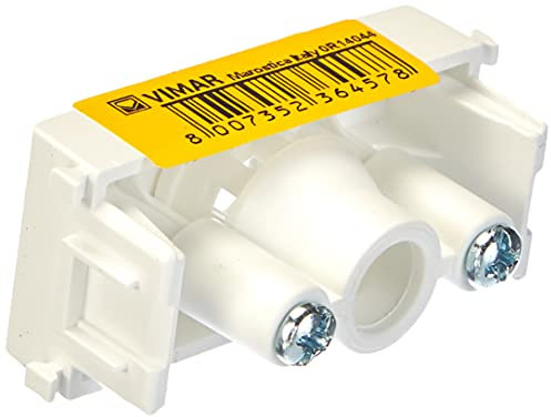 VIMAR 0R14044 PLANA | Copriforo Passacavo con serracavo, di dimensioni 2.23 x 4.9 x 3.0 cm, colore bianco