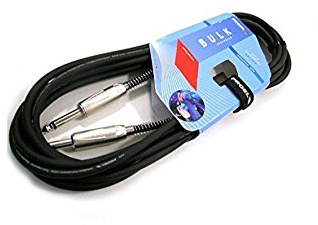 PROEL BULK100LU5 - Cavo audio per strumenti con connetori Jack Mono Dritto Maschio 6.3 mm a Jack Mono Dritto Maschio 6.3 mm, 5mt., Nero