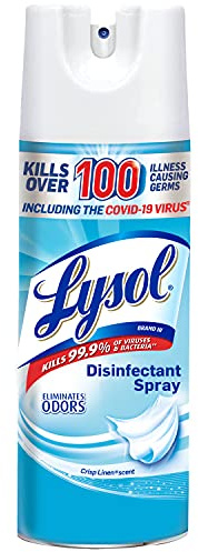 Lysol Disinfectant Spray, Sanitizing and Antibacterial Spray, For Disinfecting and Deodorizing, Crisp Linen, 12.5 Fl. Oz