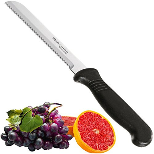 Taylors Eye Witness Sheffield Made Serrated Utility Knife - Professional Multi Purpose 9cm Cutting Edge, Saw Toothed, No Tear. Ultra Fine Blade, Precision Ground from Razor Steel. Fibre Grip Handle