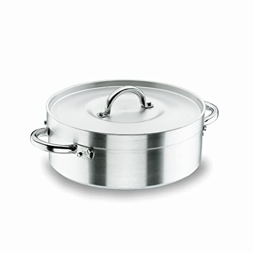 LACOR 20060 - Cacerola, Plata, Diámetro 60 cm - Uso Profesional y Doméstico | Para guisos y cocciones uniformes; de 60 cm de diámetro, ideal para cocina profesional y uso diario en casa, de gran utilidad
