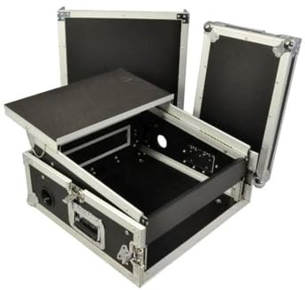 2U Mixer Case with Laptop Shelf