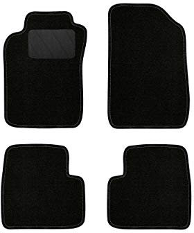 Bär-AfC Auto Fußmatten Classic passend für Toyota Avensis T22 1998-2003, Autoteppiche Nadelvlies Schwarz, Rand Kettelung Schwarz, Textiler Trittschutz, Set 4-teilig, TY03817