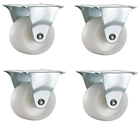 Bulldog Castors, Nylon-Bockrollen, 4 x 40 mm, für Möbel und Geräte, kleine Rollen, maximal 100 kg pro Set