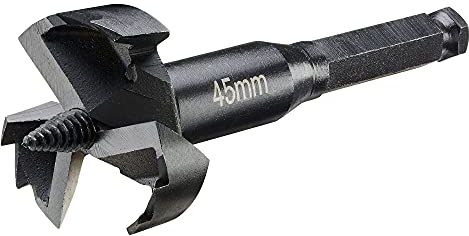 Dewalt Rapid-Holz/Forstnerbohrer, 45 mm ø (geeignet für den Einsatz in Bohrmaschinen, für saubere Durchbruchsbohrungen in Hart & Weichholz, Holzdielen, Altbaudecken, Gipskartonplatten) DT4581