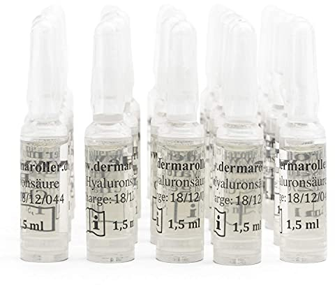 Dermaroller - Acido ialuronico 0,35%, fiale da 1,5 ml, confezione da 1 (1 x 30 pezzi )