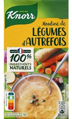 Knorr Gemüsesuppe aus früheren Zeiten gemahlenes Gemüse, das im Freiland angebaut wird, Ziegelstein 1 l