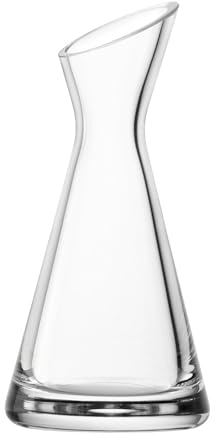 Stölzle Lausitz Caraffa Schräghals One for All 125ml – Caraffa in cristallo soffiato a bocca per acqua succhi latte e vino – Artigianale lavabile in lavastoviglie – Made in Germany con design elegante