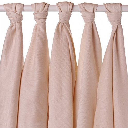 xkko Baumwollwindeln Bird Eye 70x70 cm Bio-Baumwolle 5er-Set