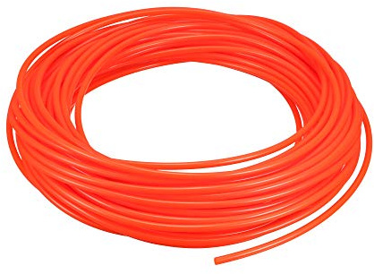 sourcing map Tubes Pneumatiques à Air 4mm OD x 2.5mm ID 20m(65.6pi) PU Polyurethane Air Compresseur Tuyau Tube Orange