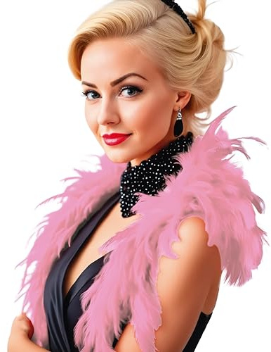 Guirca Fiestas GUI16346 - Boa mit pinken Federn, 1.80 m (40 Gramm)