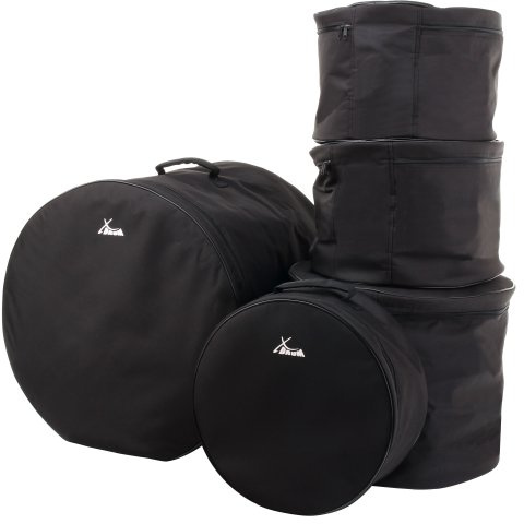 XDrum Classic Drumbag Set, Schlagzeugtaschen in Standard Größen: 22,16,13,12 und 14,5 (wasserabweisend, innenpolsterung, stabile Tragegriffe)