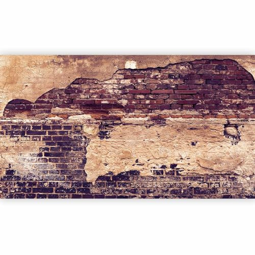 murando - Fototapete Vlies Ziegelmauer, 500x280 cm, Schlafzimmer, 3D-Effekt | Full HD Druck, 3D-Effekt, lichtbeständige Farben, ideal fürs Wohn- oder Schlafzimmer, schnelle Montage, lichtbeständig, edel