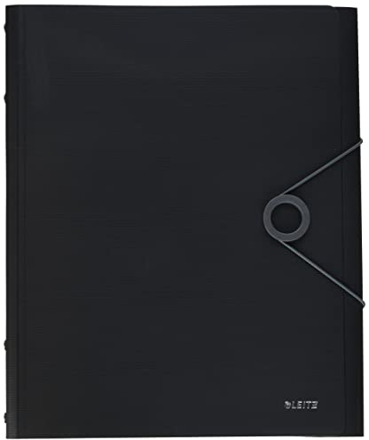 Leitz 45691095 Solid Ordnungsmappe PP A4, 6 Fächer, schwarz