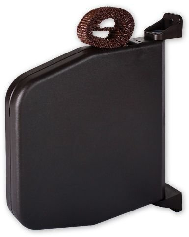 Selve - Avvolgitore per cintura girevole con cinghia da 5 m, larghezza 15 mm, colore: Marrone