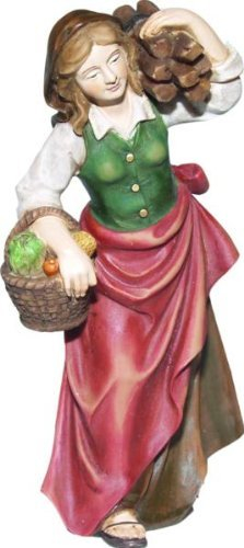Magd mit Holzbündel, geeignet für 12cm Figuren