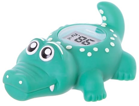 Dreambaby Floating Crocodile Bath Thermometer - Water Temperature Monitoring for Newborns, Infants, Toddlers - Croc Toy with Fahrenheit Display