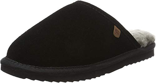 Warmbat Unisex-Erwachsene Classic Flache Hausschuhe, Schwarz