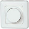 Kopp Dimmer mit Dreh-Ausschalter (Phasenanschnitt), Komplettgerät, artis-weiß, 803202012, breiter Rahmen, Nicht für LEDs geeignet