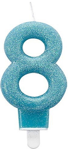 amscan 9900769 Candle num. 8 Glitter