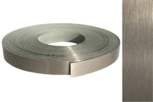Kantenumleimer ABS 22mm x 10m mit Schmelzkleber in echt Edelstahl VA gebürstet