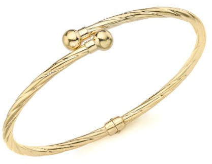 CARISSIMA Damen 9 Karat Gelbgold Überkreuzter Gedrehter Armreif