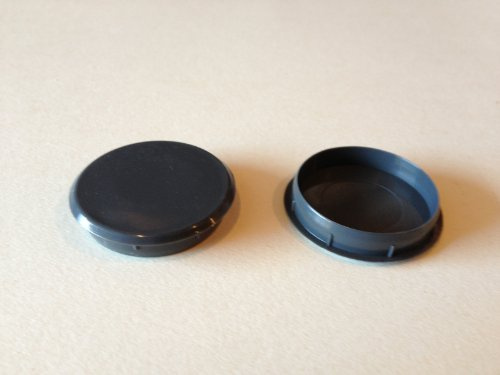 Hinge and Bracket Supplies Pack of 10 35mm Hole Covers for Cupboard Hinge Dark Grey