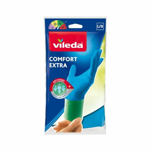 Vileda Comfort Extra Handschuhe mit Innenbeschichtung für frische und trockene Hände
