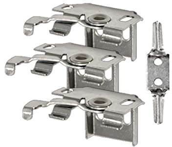Victoria M. Standard Aluminium-Jalousie Ersatzteil-Set 1, 3 x Universalhalter inkl. Kindersicherung, Jalousien-Zubehör, Ersatzteile, aus Aluminium