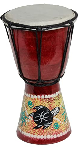 40cm Djembe Trommel Bongo Schildkröte für Kinder/Anfänger Holzbongo Fair Trade