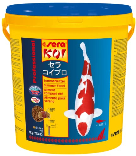 sera KOI Professional Koifutter 7 kg (21L) | Koi-Fischfutter für den Sommer | Koi Futter für Temperaturen über 17°C | Geringere Wasserbelastung | Weniger Algen