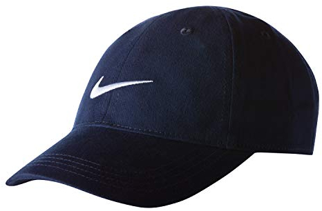 Nike Just Do It Sport Hat Regolabile Cappuccio Sun 4-7 (Ossidiana Blu Navy con Swoosh Bianco)