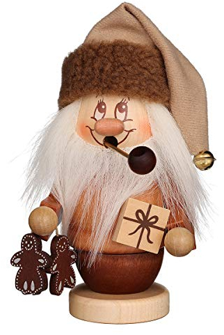 Unbekannt Chr. Ulbricht Räuchermann Miniwichtel Weihnachtsmann mit Päckchen 14cm