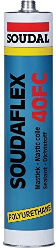 Soudal 102643 Soudaflex 40 FC Mastic Polyuréthane, Noir, 310 ml