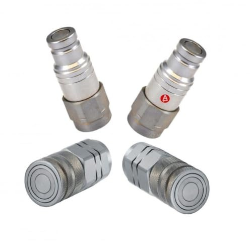 Flat Face 1/2 Breaker Hydraulic Hose Coupling Probe 2 Male Carrier 2 Female Fits Holmbury DX/1400873 2 X 1400883 & 2 X 1400882