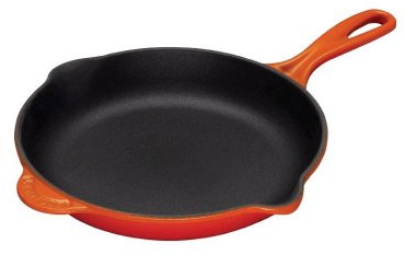 Le Creuset Enameled Cast-Iron 11-3/4-Inch Skillet with Iron Handle, Flame