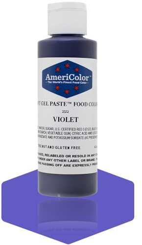 AmeriColor, Violet, 4.5 Ounce Bottle, Soft Gel Paste Food Color