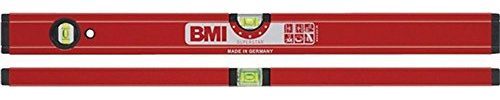 BMI 699200AS Wasserwaage Superstar, Länge 200 cm, pulverbecshichtet, 2 vertikal Libellen