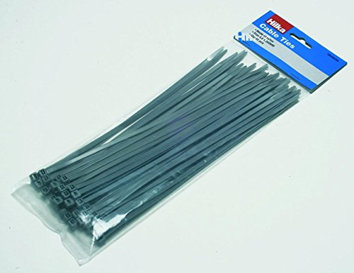 Hilka 79048250 50 4.5mm x 250mm Cable Ties Grey