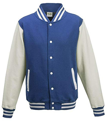 Just Hoods College Jacke 'Varsity Jacket, Royal Blue/Weiß, S