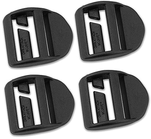 AceCamp® Klemm-Leiterschnalle [25mm – schwarz] - Gurtbefestigung Kofferverschluss - Rucksackverschluss - Einfache Anbringung - Robuste Schnalle.