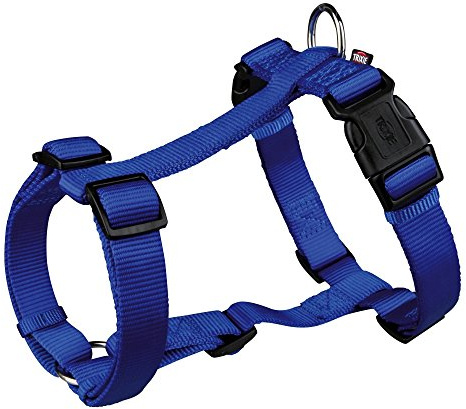 TRIXIE Premium H-Geschirr Größe XS–S: Brustumfang 30–44 cm/10 mm in royalblau - verlässliches Hundegeschirr, Bruststeg, Nacken- und Bauchgurt stufenlos verstellbar für kleine Hunde, 203202