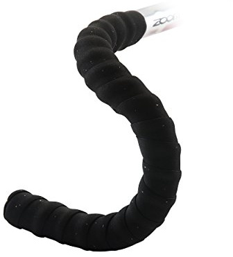 Velo Kork Lenkerband, Set aus 4 Bändern,2x160cm + 2x8,5cm, inkl. Lenkerstopfen + Klebeband, Rennradlenker, Rennrad, schwarz