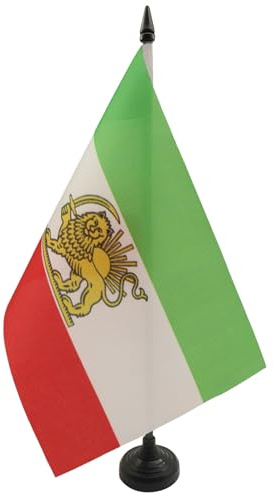 AZ FLAG Bordsflagga Iran gammal 21x14 cm 100D Polyester Plastfot