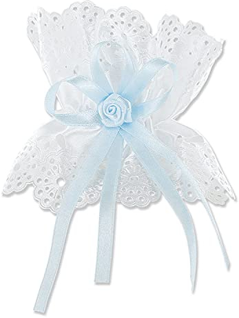 Butzon und Bercker 2-2646 Kerzentropfschutz mit Schleife und blauer Rose